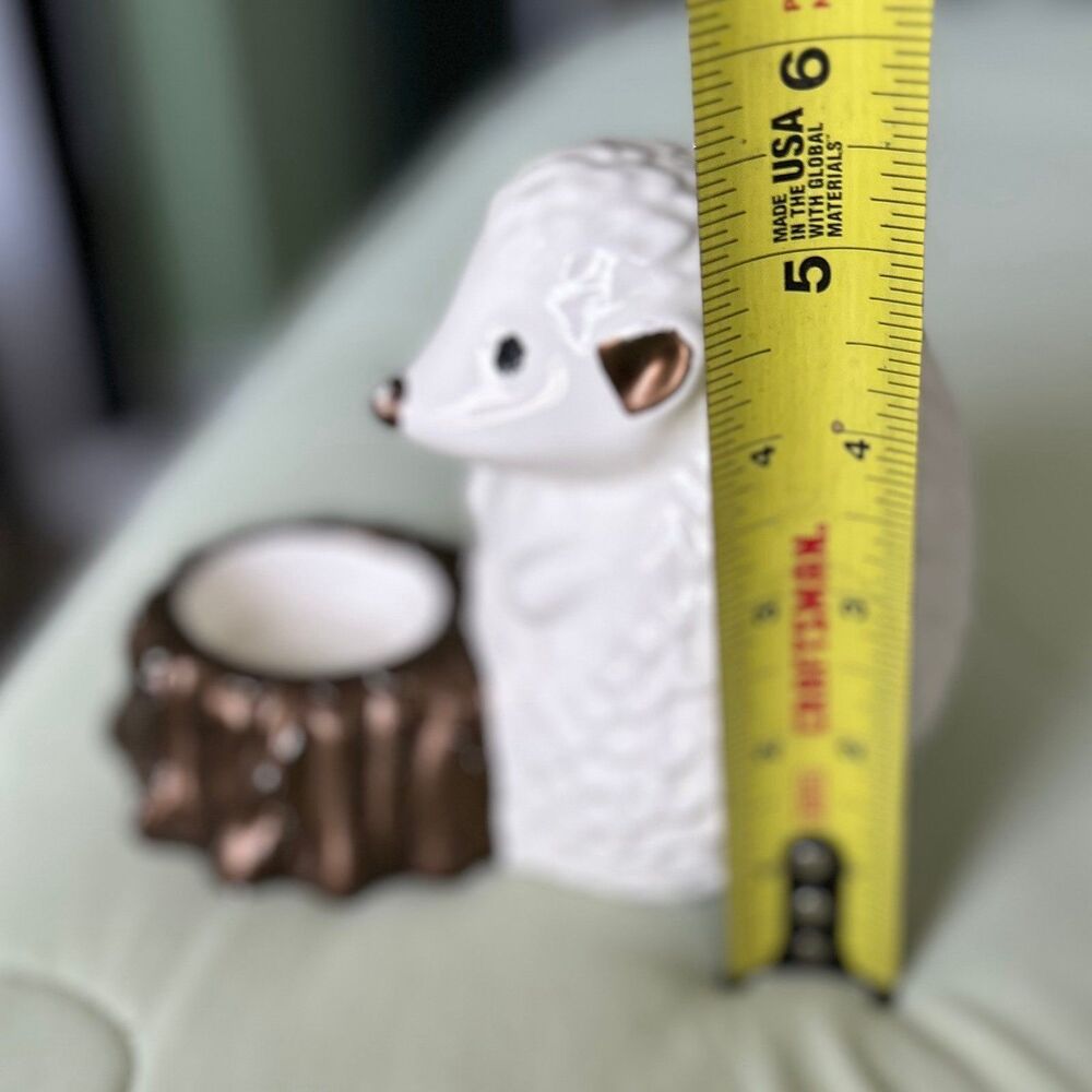Adorable Whimsy Ceramic Hedgehog Indoor Candle Tealight Holder Accent - Picture 9 of 10